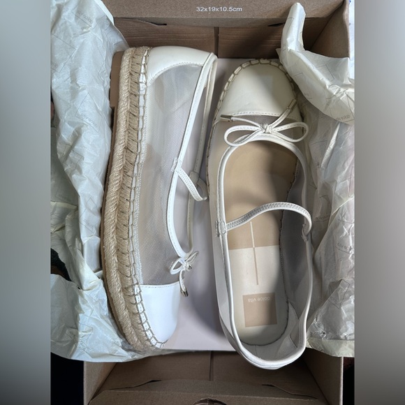 Dolce Vita Cambre ballet Flat in White mesh platform - Picture 3 of 9
